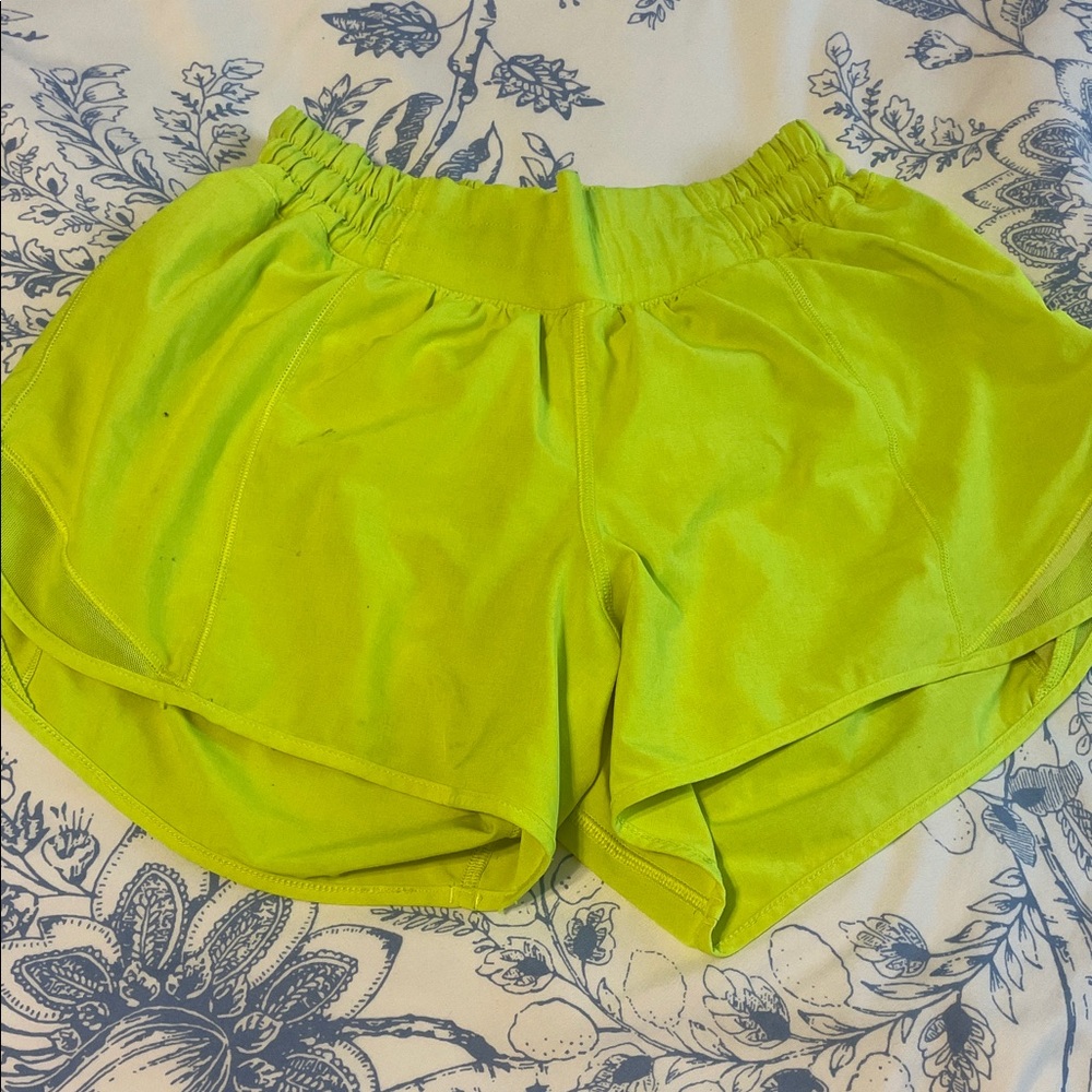 Lululemon Athletica Neon Green Athletic Shorts